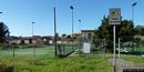 Solarussa: impianti sportivi del vicolo Giacomo Matteotti: ingresso dei campi da Tennis