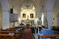 Solarussa: chiesa parrocchiale di San Pietro: interno verso il presbiterio