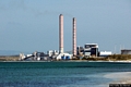 Stintino-La centrale termica ed eolica di Fiume Santo