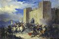 Sanluri: la battaglia di Sanluri in un quadro di Giovanni Marginotti