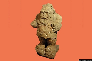 A Bithia vicino a Chia nel Tempio di Bes: statua del dio Bes