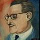Ritratto di Numzio Cossu nella Biblioteca Comunale di Orotelli