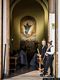 Tertenia: chiesa parrocchiale della Beata Vergine Assunta: suonatori di launeddas davanti all’ingresso