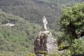 Tonara-La statua della Madonna dei venti sulla roccia calcarea di su Toni