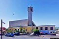 Tratalias: la nuova chiesa di Santa Maria di Monserratovista da via Antonio Segni