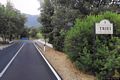 Triei-Il cartello segnaletico di ingresso a Triei