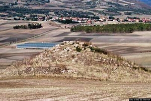 Turri-Il nuraghe semplice Sadoru: veduta dall'alto