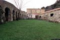 Ulassai: chiesa romanica di Santa Barbara: il portici che accolgono i pellegrini