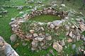 Villagrande Strisaili-tempietto Sa Carcaredda: altare a forma di vasca o focolare che riproduceva un nuraghe complesso