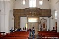 Villamar: chiesa parrocchiale di San Giovanni Battista: la bussola lignea all’ingresso