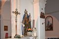 Villamar: chiesa parrocchiale di San Giovanni Battista: simulacro della Madonna d’Itria in fondo alla navata centrale