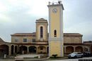 Villanovafranca-Municipio di Villanovafranca con la torre Civica