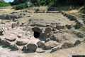 Villaperuccio: la necropoli di montessu: veduta di una domus de janas