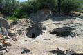 Villaperuccio: la necropoli di montessu: veduta di una domus de janas