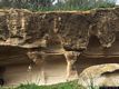 Villaperuccio: la necropoli di Marchiana: veduta delle domus de janas scavate nella roccia