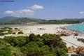 Villasimius: veduta della spiaggia di Porto Giunco con alle spalle lo stagno di Nottèri