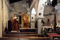 Villaspeciosa: la sagra di San Platano: simulacri di Sant’Antioco e San Platano all’interno della chiesa