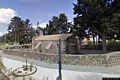 Zerfaliu-La chiesa di San Giovanni Battista vista dalla strada statale che entra nel paese