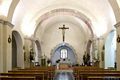 Zerfaliu: chiesa parrocchiale della Santissima Trasfigurazione: interno verso il presbiterio